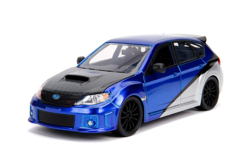 ギャラリービューアに画像をロードする, Jada Toys Rubber Tires 1/24 ワイルドスピード - ブライアン スバルインプレッサ WRX STI, Blue (99514) ミニカー