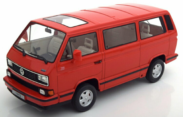 ギャラリービューアに画像をロードする, VW Bus T3 1993 レッド/ KK-SCALE 1/18 ミニカー