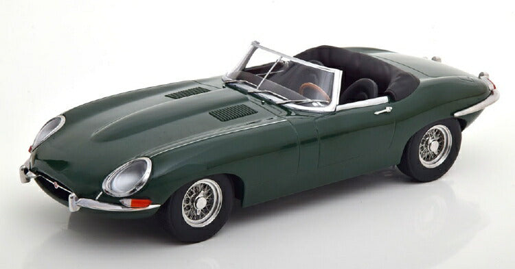 ギャラリービューアに画像をロードする, JAGUAR E-TYPE SPIDER 1 SERIES CABRIOLET OPEN 1961 BRITISH RACING GREEN /KK SCALE 1/18 ミニカー 模型
