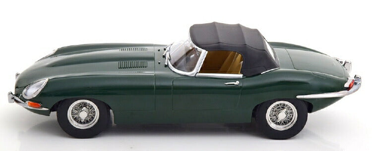 ギャラリービューアに画像をロードする, JAGUAR E-TYPE SPIDER 1 SERIES CABRIOLET SOFT-TOP CLOSED 1961 BRITISH RACING GREEN /KK SCALE 1/18 ミニカー 模型