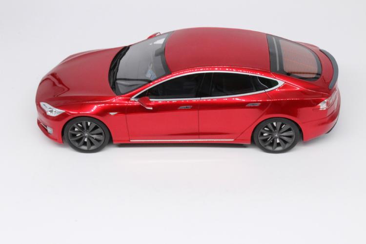 ギャラリービューアに画像をロードする, Model S Facelift レッド /LS COLLECTIBLES 1/18 レジンミニカー
