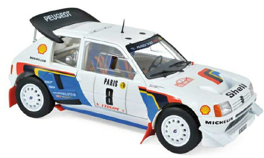 PEUGEOTプジョー 205 T16 - RALLYE MONTE-CARLO 1986 - BRUNO SABY/J.F. FAUCHILLE /Norev 1/18 ミニカー