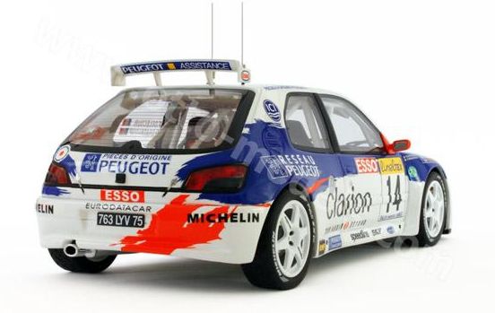 ギャラリービューアに画像をロードする, 【予約】10月以降発売予定PEUGEOTプジョー 306 MAXI#14 (Rallye) MONTE CARLO 1998 /OTTO MOBILE オット 1/18 レジン ミニカー