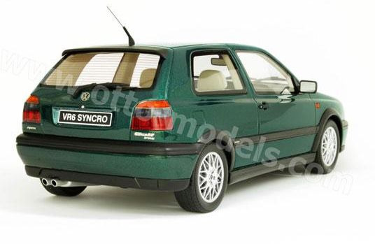 ギャラリービューアに画像をロードする, VW GOLFゴルフ 3 VR6 Synchro carat Green /OTTO MOBILE オット 1/18 レジン ミニカー