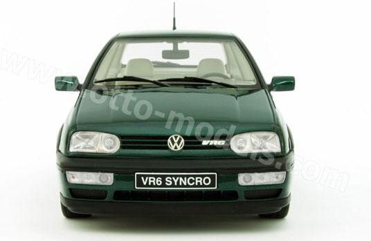 ギャラリービューアに画像をロードする, VW GOLFゴルフ 3 VR6 Synchro carat Green /OTTO MOBILE オット 1/18 レジン ミニカー