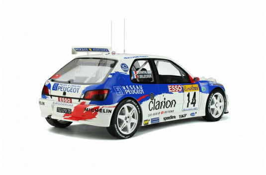 PEUGEOTプジョー 306 MAXI N 14 10th RALLY MONTECARLO 1998 F.DELECOUR - D.GRATALOUP / OTTO 1/12 ミニカー