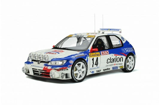 PEUGEOTプジョー 306 MAXI N 14 10th RALLY MONTECARLO 1998 F.DELECOUR - D.GRATALOUP / OTTO 1/12 ミニカー