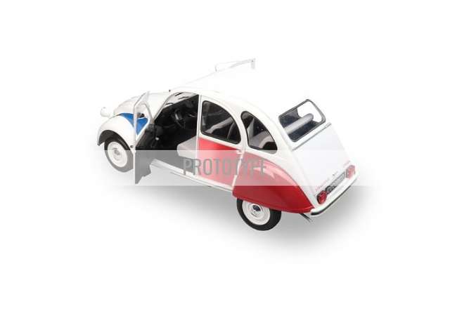 ギャラリービューアに画像をロードする, 【予約】4月以降発売予定1986 Citroen 2CV Cocorico, white/red/blue /Otto 1/12 ミニカー