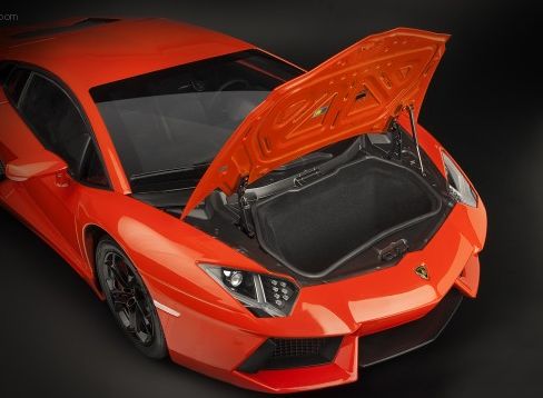 ギャラリービューアに画像をロードする, Lamborghini Aventadorランボルギーニアヴェンタドール LP 700-4 - Arancio Argos 1/8 pocherポケール 組み立てキット ミニカー