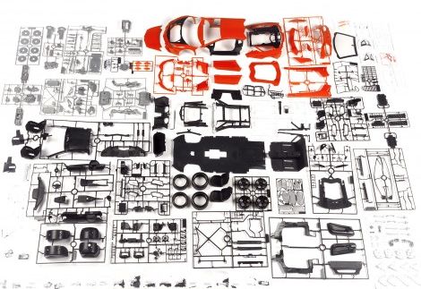 Lamborghini Aventadorランボルギーニアヴェンタドール LP 700-4 - Arancio Argos 1/8 pocherポケール 組み立てキット ミニカー