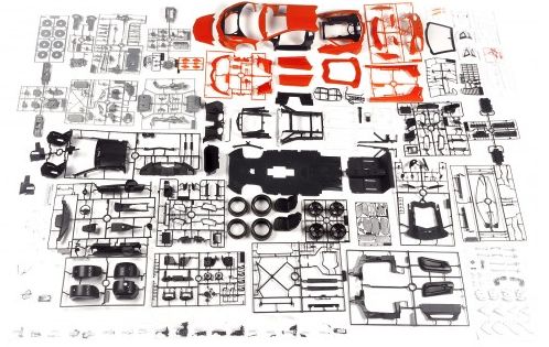 ギャラリービューアに画像をロードする, Lamborghini Aventadorランボルギーニアヴェンタドール LP 700-4 Roadster - Bianco Canopus (semi-matt metallic white) 1/8 pocherポケール 組み立てキット ミニカー