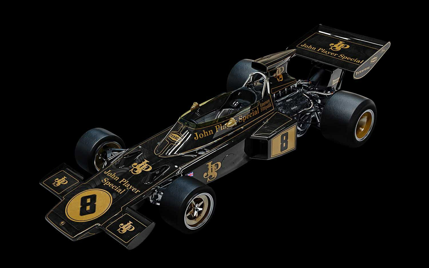 Lotus 72D - 1972 British GP - Emerson Fittipaldi /Pocher 1/8 組み立てキットミニカー