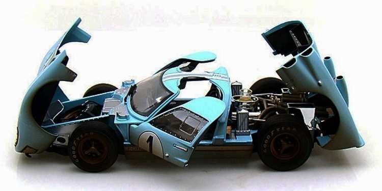 ギャラリービューアに画像をロードする, 1966 FORDフォード GT40 GT 40 MK II #1 LIGHT BLUE DIRTY VERSIONルマン /Shelby Collectibles 1/18 ミニカー