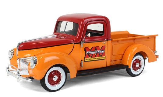 1940 Ford Minneapolis Moline Pickup in Golden Yellow and Red with Minneapolis Moline Graphics /SPEC-CAST 1/24 ミニチュア トラック 建設機械模型 工事車両