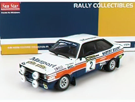 FORD ENGLAND - ESCORT RS1800 (night version) N 2 2nd RALLY SOUTH PACIFIC NEW ZEALAND 1977 A.VATANEN - J.SCOTT - WHITE ORANGE BLUE /Sunstarサンスター 1/18 ミニカー