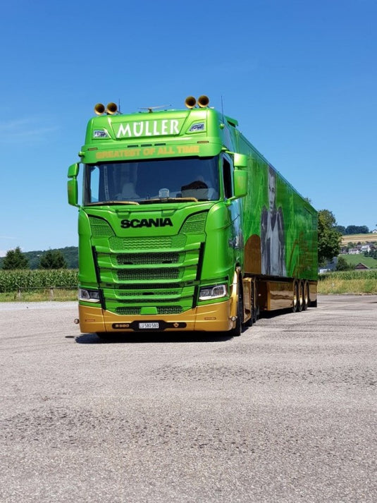 【予約】4-6月以降発売予定M?ller Scaniaスカニア S-serie Highline with リーファートレーラートラック 建設機械模型 工事車両 TEKNO 1/50 ミニチュア