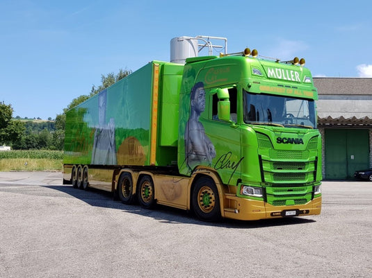 【予約】4-6月以降発売予定M?ller Scaniaスカニア S-serie Highline with リーファートレーラートラック 建設機械模型 工事車両 TEKNO 1/50 ミニチュア