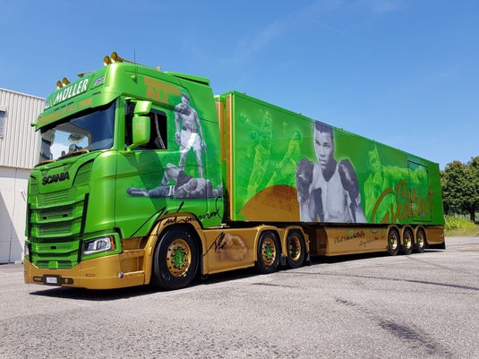 【予約】4-6月以降発売予定M?ller Scaniaスカニア S-serie Highline with リーファートレーラートラック 建設機械模型 工事車両 TEKNO 1/50 ミニチュア
