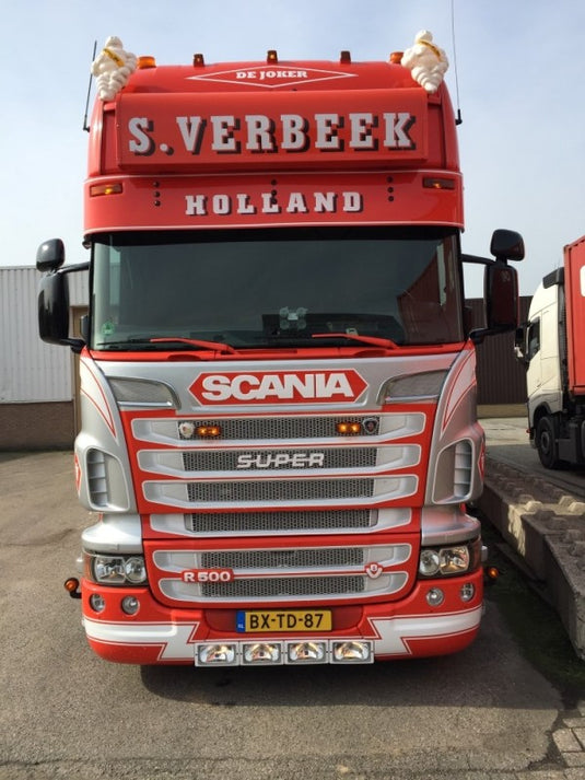 【予約】4-6月以降発売予定Verbeek, S. Scaniaスカニア R-serie Topline with curtainside semitrailerトラック 建設機械模型 工事車両 TEKNO 1/50 ミニチュア