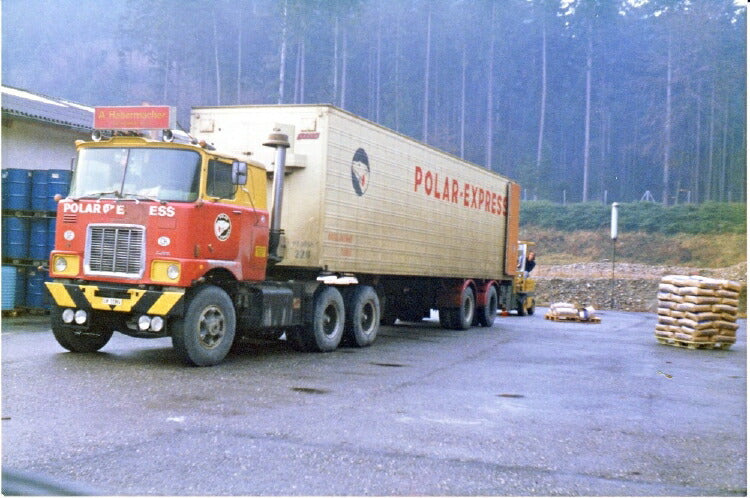 ギャラリービューアに画像をロードする, 【予約】8-10月以降発売予定Habermacher Polar Express Mack F700 6x4 with 2軸 wide spread classic rib trailerトラック/建設機械模型 工事車両 Tekno 1/50 ミニチュア