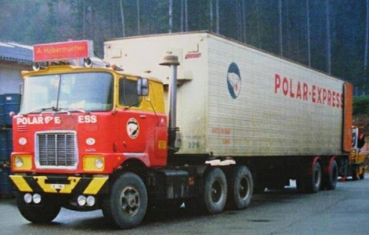 ギャラリービューアに画像をロードする, 【予約】8-10月以降発売予定Habermacher Polar Express Mack F700 6x4 with 2軸 wide spread classic rib trailerトラック/建設機械模型 工事車両 Tekno 1/50 ミニチュア