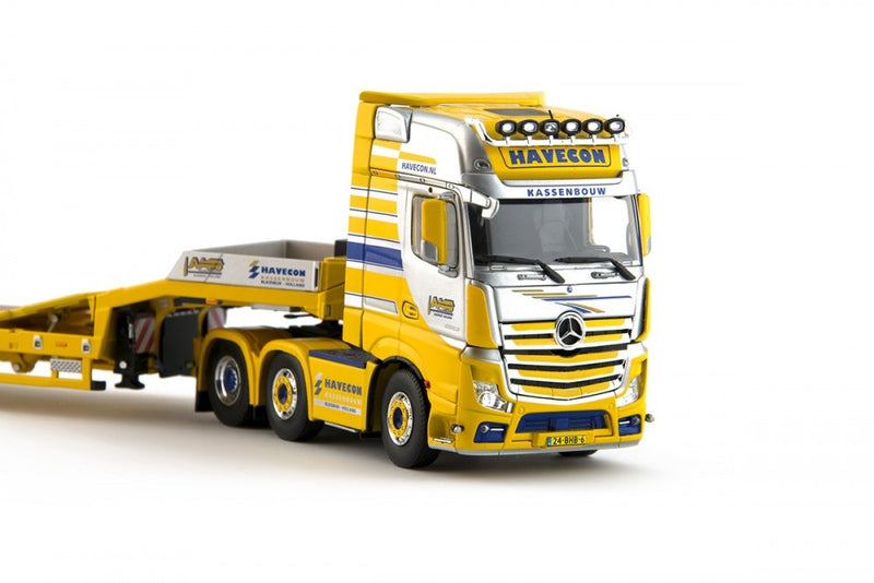 ギャラリービューアに画像をロードする, 【予約】4-6月以降発売予定Havecon Havecon Mercedes Benz Actros2 + Euroflexトレーラー 建設機械模型 工事車両 TEKNO IMC 1/50 ミニチュア