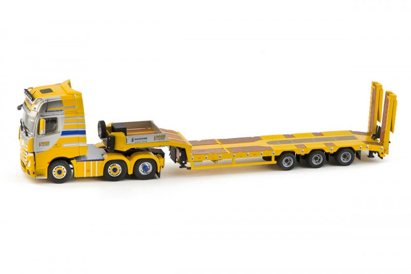 ギャラリービューアに画像をロードする, 【予約】4-6月以降発売予定Havecon Havecon Mercedes Benz Actros2 + Euroflexトレーラー 建設機械模型 工事車両 TEKNO IMC 1/50 ミニチュア