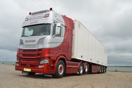 【予約】4-6月以降発売予定Moller, Hejne Scaniaスカニア S-serie Highline 6x2 with 3 axle reefer trailerトラック 建設機械模型 工事車両 TEKNO 1/50 ミニチュア