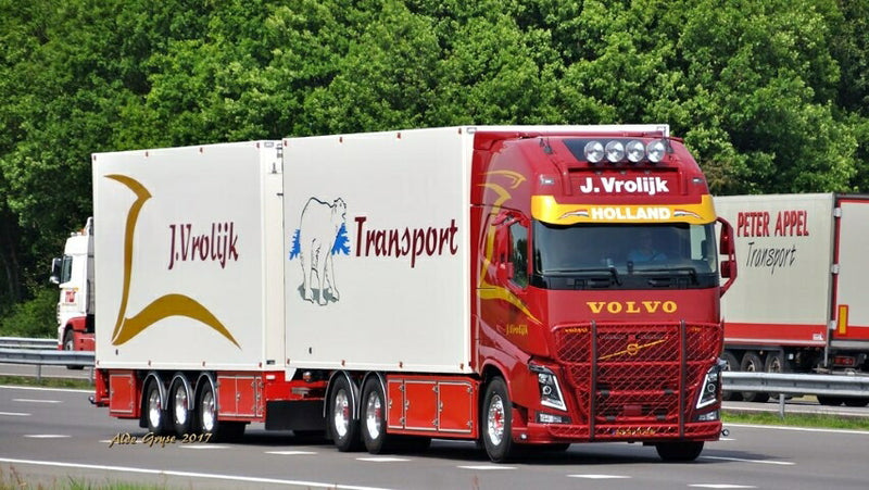 ギャラリービューアに画像をロードする, 【予約】2020年1-3月以降発売予定Vrolijk Volvo FH04 Globetrotter XL rigid truck トレーラー /建設機械模型 工事車両 TEKNO 1/50 ミニチュア