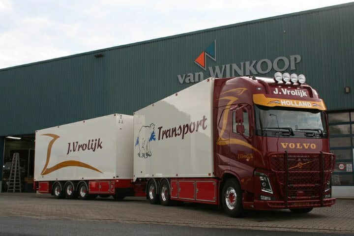 ギャラリービューアに画像をロードする, 【予約】2020年1-3月以降発売予定Vrolijk Volvo FH04 Globetrotter XL rigid truck トレーラー /建設機械模型 工事車両 TEKNO 1/50 ミニチュア