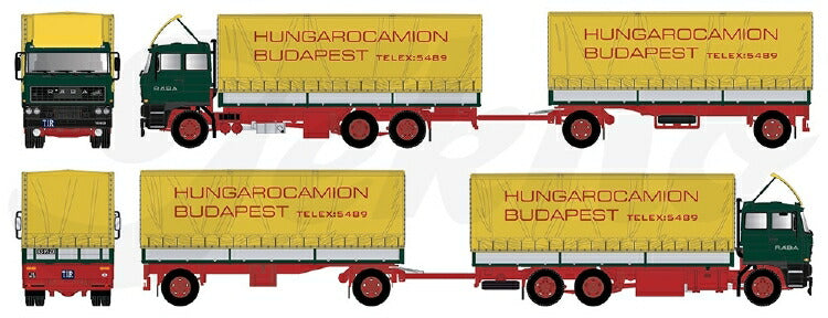 ギャラリービューアに画像をロードする, 【予約】2020年1-3月以降発売予定Hungarocamion Raba 3軸 rigid truck trailerトラック/建設機械模型 工事車両 TEKNO 1/50 ミニチュア