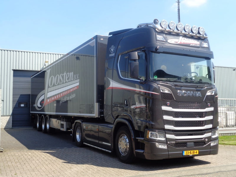 ギャラリービューアに画像をロードする, 【予約】2018年1-3月以降発売予定Joosten Scaniaスカニア S730 with box semiトレーラートラック 建設機械模型 工事車両 TEKNO 1/50 ミニチュア