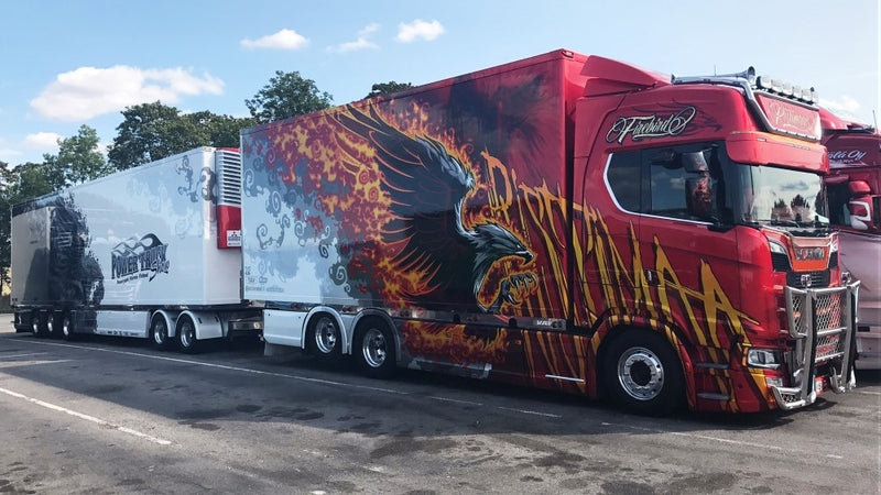 ギャラリービューアに画像をロードする, 【予約】4-6月以降発売予定Ristimaa Firebird Scaniaスカニア S-serie Highline Swedish combinationトラック 建設機械模型 工事車両 TEKNO 1/50 ミニチュア