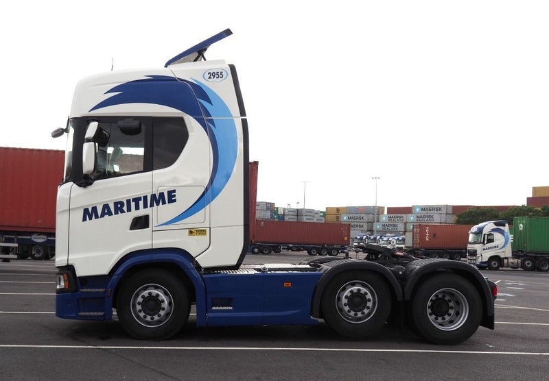 ギャラリービューアに画像をロードする, 【予約】4-6月以降発売予定Maritime Scaniaスカニア R-serie Nex Gen with curtainside semitrailerトラック 建設機械模型 工事車両 TEKNO 1/50 ミニチュア