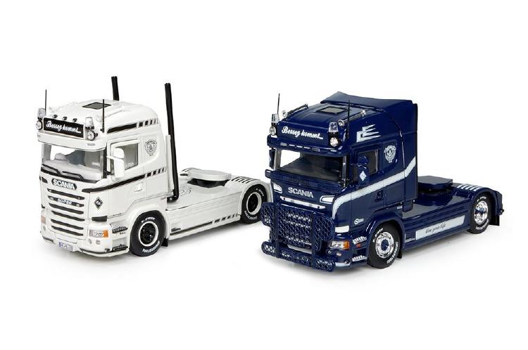 ギャラリービューアに画像をロードする, Bessey Scaniaスカニア set Scaniaスカニア R-Streamline - Set of 2 tractors in 1 packagingトラクタ 建設機械模型 工事車両 TEKNO 1/50 ミニチュア