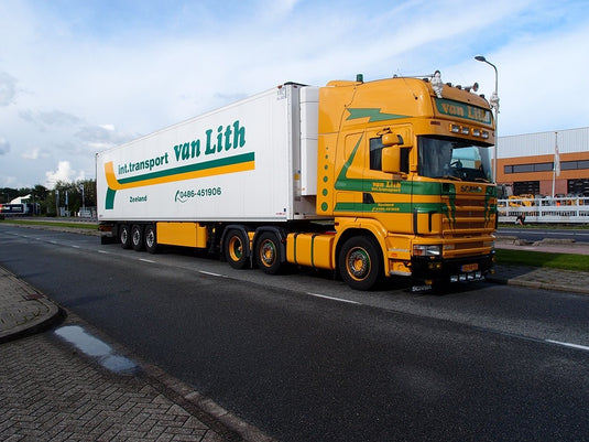 【予約】4-6月以降発売予定Lith, van Scaniaスカニア 4-serie Topline 6x2 with 3 axle Schmitz リーファートレーラートラック 建設機械模型 工事車両 TEKNO 1/50 ミニチュア