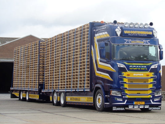 【予約】4-6月以降発売予定Oostenbrugge Scaniaスカニア S730 Highline combi and cargo palletsトラック  建設機械模型 工事車両 TEKNO 1/50 ミニチュア