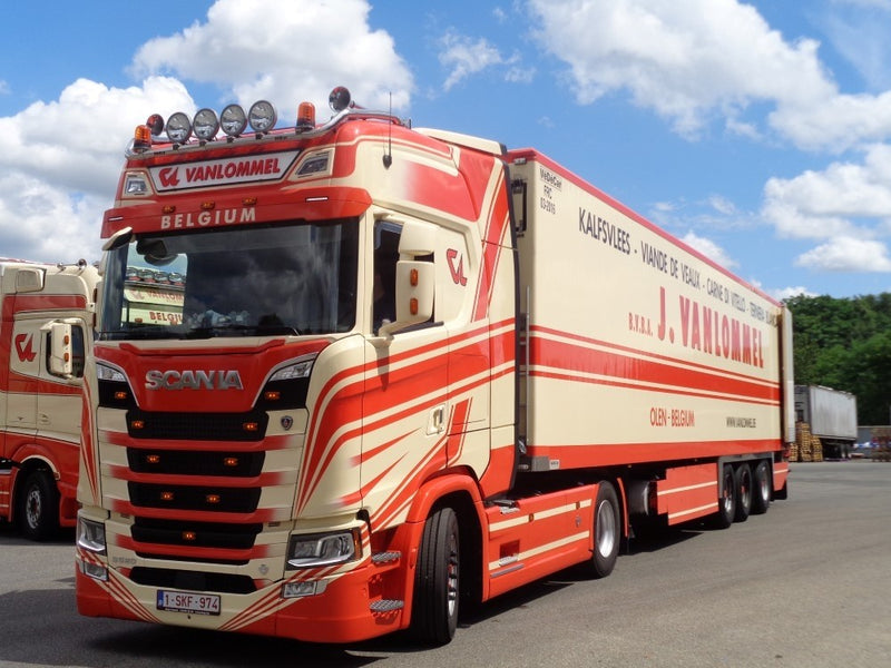 ギャラリービューアに画像をロードする, 【予約】4-6月以降発売予定Vanlommel Scaniaスカニア S520 Highline with リーファートレーラートラック 建設機械模型 工事車両 TEKNO 1/50 ミニチュア