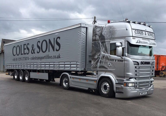 【予約】4-6月以降発売予定Coles Scaniaスカニア R-Streamline Topline with curtainside semitrailerトラック  建設機械模型 工事車両 TEKNO 1/50 ミニチュア