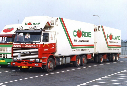 【予約】10-12月以降発売予定Boers Cordis Scaniaスカニア 143 6x2 rigid truck with trailerトラック 建設機械模型 工事車両TEKNO 1/50 ミニチュア