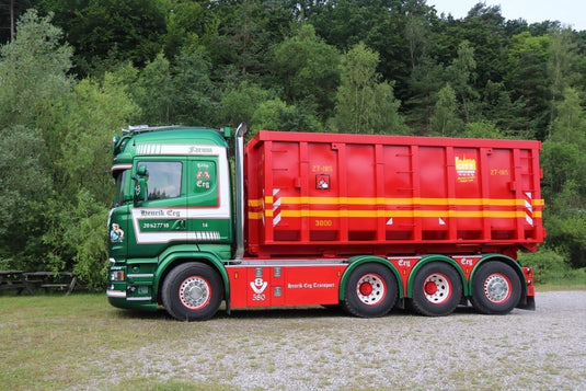 【予約】4-6月以降発売予定Eeg, Henrik Scaniaスカニア R Highline rigid truck with hookarm container and trailerトラック  建設機械模型 工事車両 TEKNO 1/50 ミニチュア