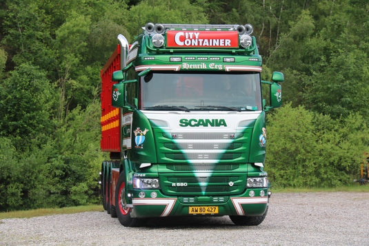 【予約】4-6月以降発売予定Eeg, Henrik Scaniaスカニア R Highline rigid truck with hookarm container and trailerトラック  建設機械模型 工事車両 TEKNO 1/50 ミニチュア