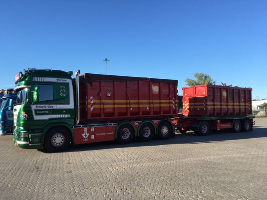 【予約】4-6月以降発売予定Eeg, Henrik Scaniaスカニア R Highline rigid truck with hookarm container and trailerトラック  建設機械模型 工事車両 TEKNO 1/50 ミニチュア