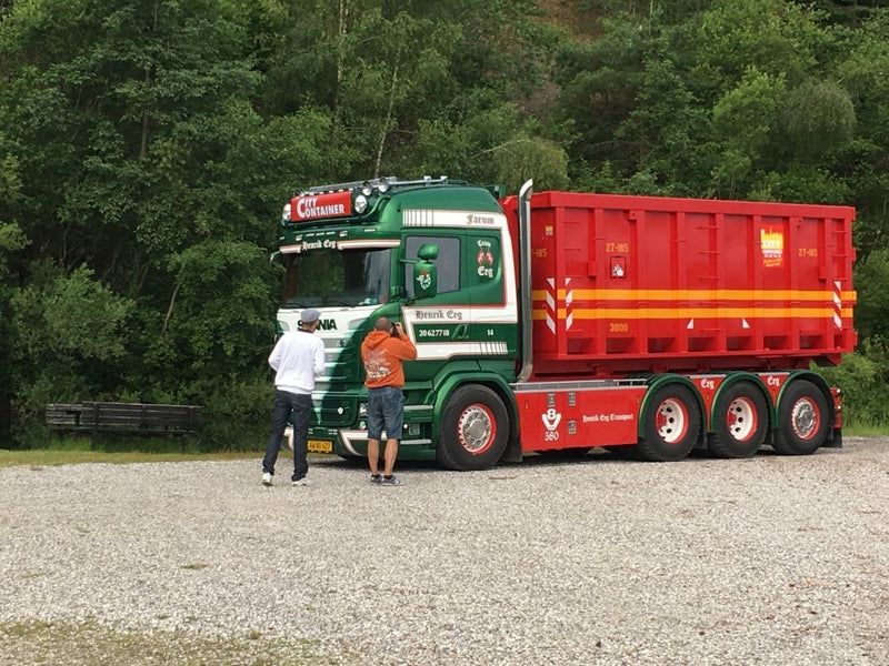 ギャラリービューアに画像をロードする, 【予約】4-6月以降発売予定Eeg, Henrik Scaniaスカニア R Highline rigid truck with hookarm container and trailerトラック  建設機械模型 工事車両 TEKNO 1/50 ミニチュア