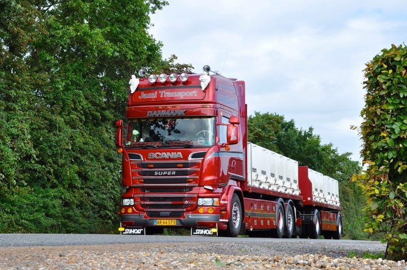 ギャラリービューアに画像をロードする, 【予約】4-6月以降発売予定Jami Transport Scaniaスカニア R-Streamline Topline rigid truck with trailer for fish transportトラック 建設機械模型 工事車両 TEKNO 1/50 ミニチュア
