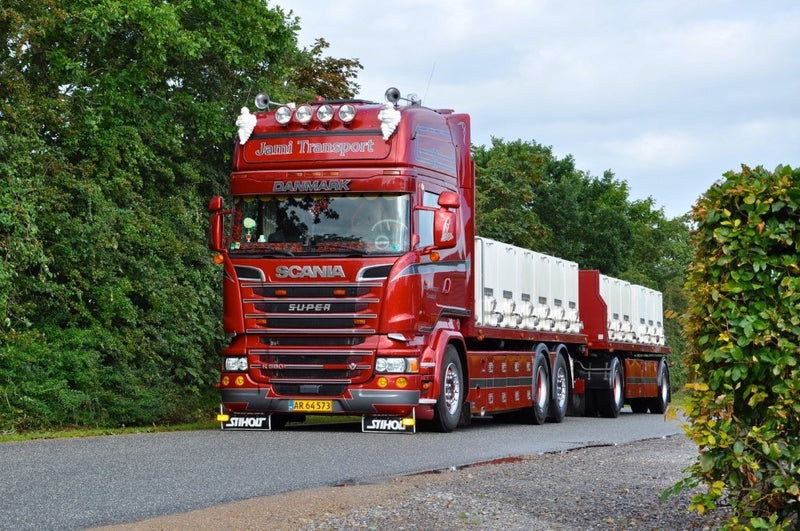 ギャラリービューアに画像をロードする, 【予約】4-6月以降発売予定Jami Transport Scaniaスカニア R-Streamline Topline rigid truck with trailer for fish transportトラック 建設機械模型 工事車両 TEKNO 1/50 ミニチュア
