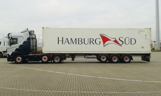 【予約】4-6月以降発売予定K&B Transport Scaniaスカニア NGS R410 4x2 with 3 axle flexitrailer and Hamburg Sud Reeferトラック 建設機械模型 工事車両 TEKNO 1/50 ミニチュア