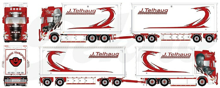 ギャラリービューアに画像をロードする, 【予約】2020年4-6月以降発売予定Scania R-serie Topline rigid truck with trailer ( Resin ) トラック /建設機械模型 工事車両 Tekno 1/50 ミニチュア