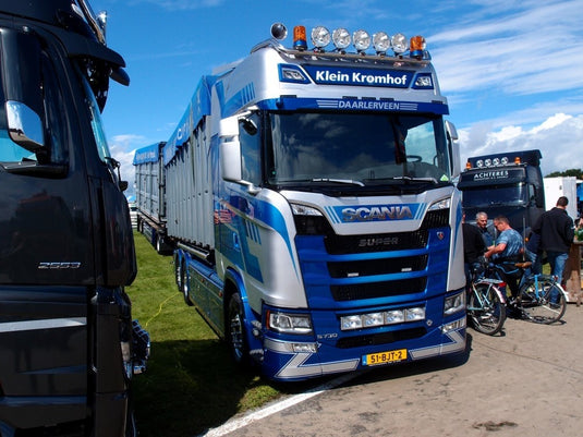 【予約】4-6月以降発売予定Klein Kromhof Scaniaスカニア S-serie S730 Highline rigid truck with hookarm container + trailerトラック  建設機械模型 工事車両 TEKNO 1/50 ミニチュア