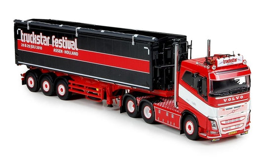 Truckstar Festival 2018 Volvo FH04 with 3軸 Stas tipperトレーラー 建設機械模型 工事車両TEKNO 1/50 ミニチュア